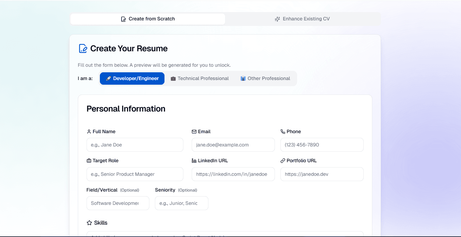 Resume Generator